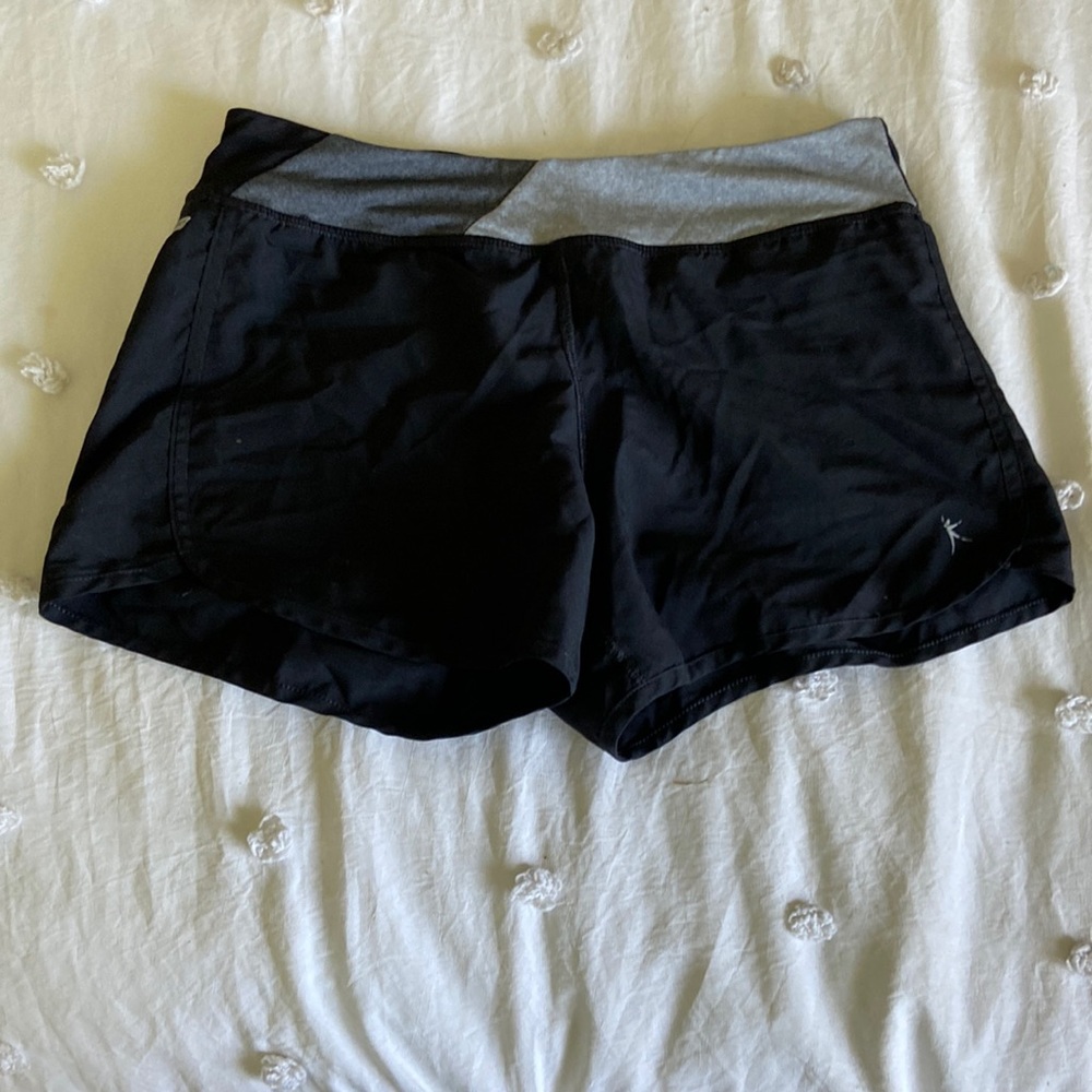 Black and grey athletic shorts
